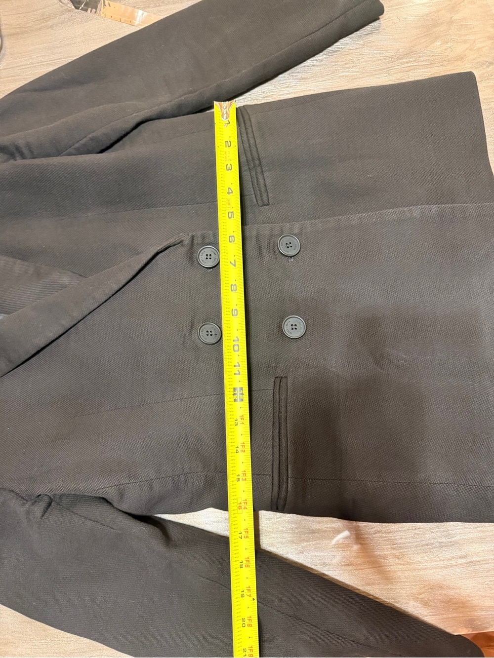 Saint+Sofia. Cambridge Crepe, Black Double-Breasted Blazer. Excellent condition - Picture 7 of 16